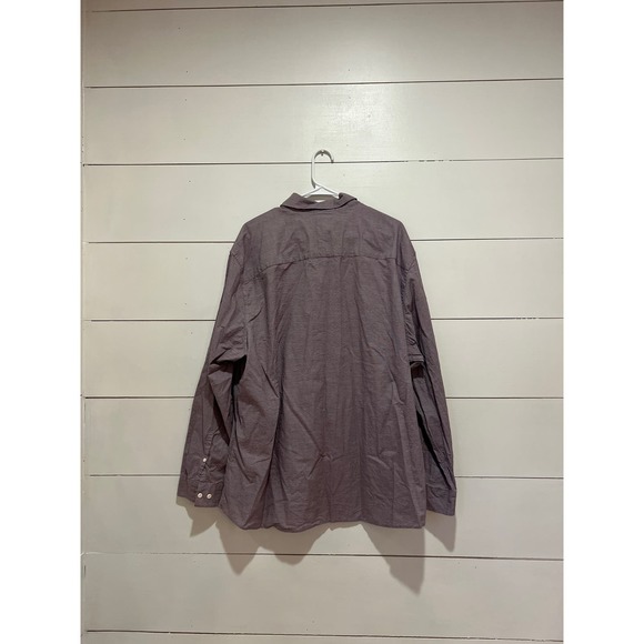 Mens A-Frame Stretch Regular Fit Long Sleeve Button-Down Shirt Red/White  SZ XXL - Picture 2 of 6